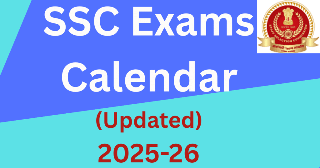 SSC Exam Calendar 2025
