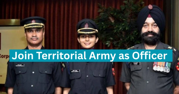 Join Territorial Army as Officer
