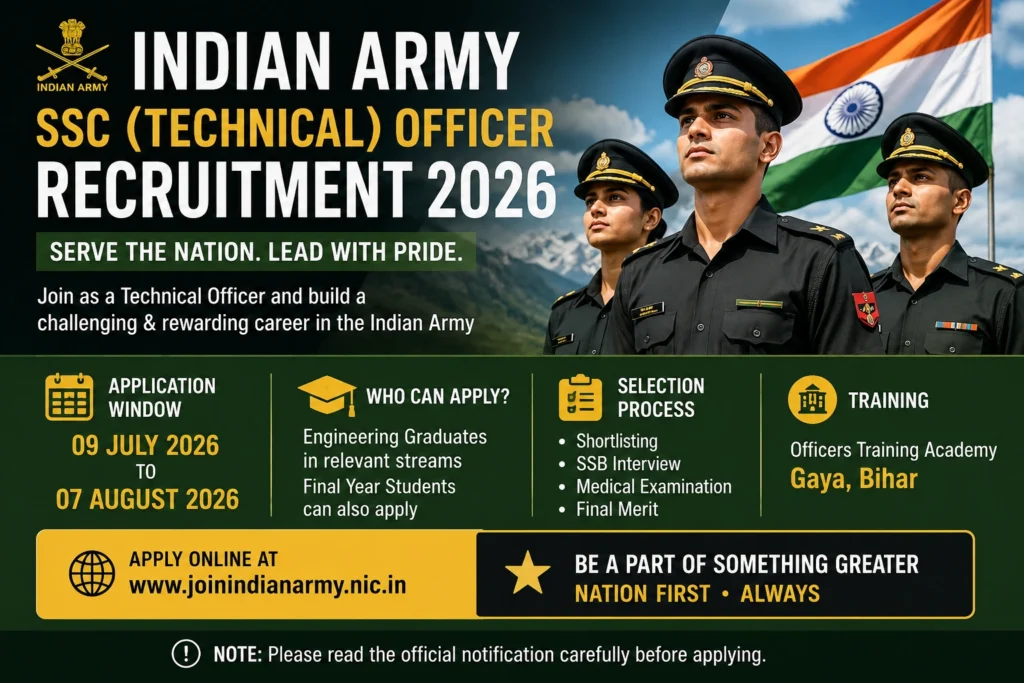 Short Service Commission ((Technical) Men 2027